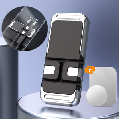 2 PCS S15 Magnetic Aluminum Alloy Bracket Data Cable Storage Sticker ที่วางโทรศัพท์ในรถยนต์