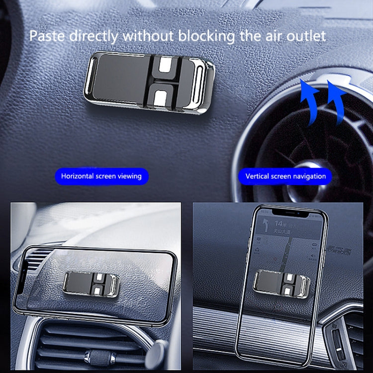 2 PCS S15 Magnetic Aluminum Alloy Bracket Data Cable Storage Sticker ที่วางโทรศัพท์ในรถยนต์