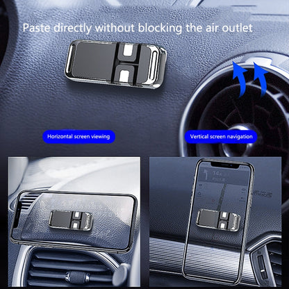 2 PCS S15 Magnetic Aluminum Alloy Bracket Data Cable Storage Sticker ที่วางโทรศัพท์ในรถยนต์