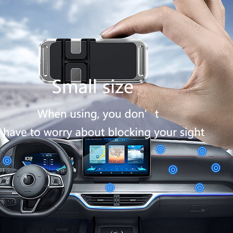 2 PCS S15 Magnetic Aluminum Alloy Bracket Data Cable Storage Sticker ที่วางโทรศัพท์ในรถยนต์
