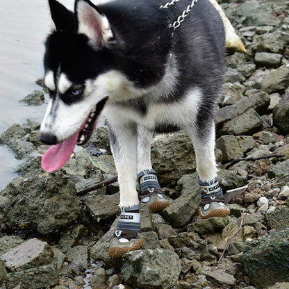 HCPET 4 ชิ้น / ชุด รองเท้าสุนัข ตาข่ายระบายอากาศ รองเท้าสุนัข, No.1 4cm, No.2 4.5cm, No.3 5cm, No.4 5.5cm, No.5 6cm, No.6 6.5cm, No.7 7cm, No.8 7.5cm
