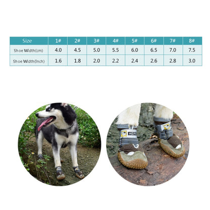 HCPET 4 ชิ้น / ชุด รองเท้าสุนัข ตาข่ายระบายอากาศ รองเท้าสุนัข, No.1 4cm, No.2 4.5cm, No.3 5cm, No.4 5.5cm, No.5 6cm, No.6 6.5cm, No.7 7cm, No.8 7.5cm