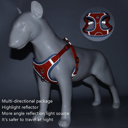 BL-867 Pet Chest Straps เชือกลากสุนัขแบบสะท้อนแสง, ขนาด:, S, M, L, XL
