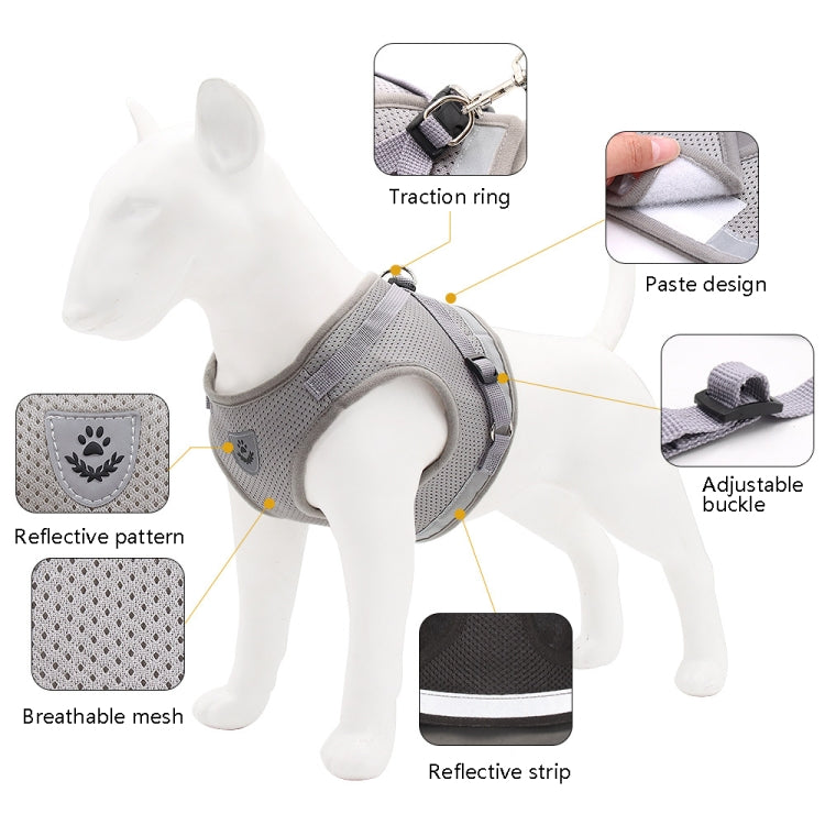 BL-844 Pet Chest Straps เชือกสุนัขระบายอากาศสะท้อนแสง, ขนาด:, XS, S, M, L, XL