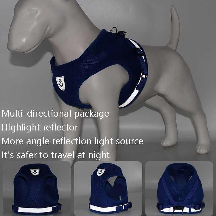 BL-844 Pet Chest Straps เชือกสุนัขระบายอากาศสะท้อนแสง, ขนาด:, XS, S, M, L, XL