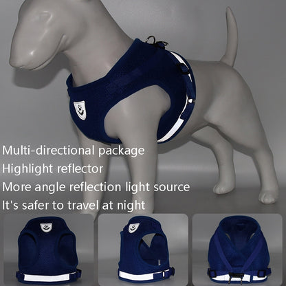 BL-844 Pet Chest Straps เชือกสุนัขระบายอากาศสะท้อนแสง, ขนาด:, XS, S, M, L, XL