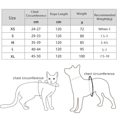BL-844 Pet Chest Straps เชือกสุนัขระบายอากาศสะท้อนแสง, ขนาด:, XS, S, M, L, XL