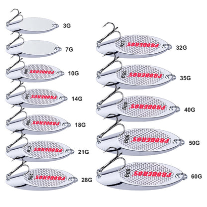 PROBEROS DW342 Lure VIB เลื่อมโลหะ, 2 PCS 3g, 5 PCS 7g, 5 PCS 10g, 2 PCS 14g, 2 PCS 18g, 21g, 2 PCS  28g, 32g, 2 PCS  35g, 40g, 2 PCS 50g, 60g