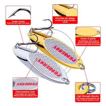 PROBEROS DW342 Lure VIB เลื่อมโลหะ, 2 PCS 3g, 5 PCS 7g, 5 PCS 10g, 2 PCS 14g, 2 PCS 18g, 21g, 2 PCS  28g, 32g, 2 PCS  35g, 40g, 2 PCS 50g, 60g