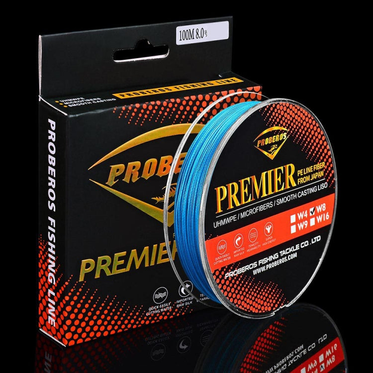 PROBEROS 8 แก้ไขเส้นปลาม้ามาเจสติก 100 ม, 6.0 / 70LB, 7.0 / 80LB, 10.0 / 100LB, 13.0 / 120LB
