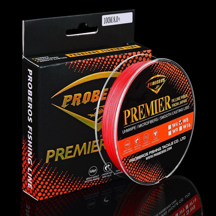 PROBEROS 8 แก้ไขเส้นปลาม้ามาเจสติก 100 ม, 6.0 / 70LB, 7.0 / 80LB, 10.0 / 100LB, 13.0 / 120LB