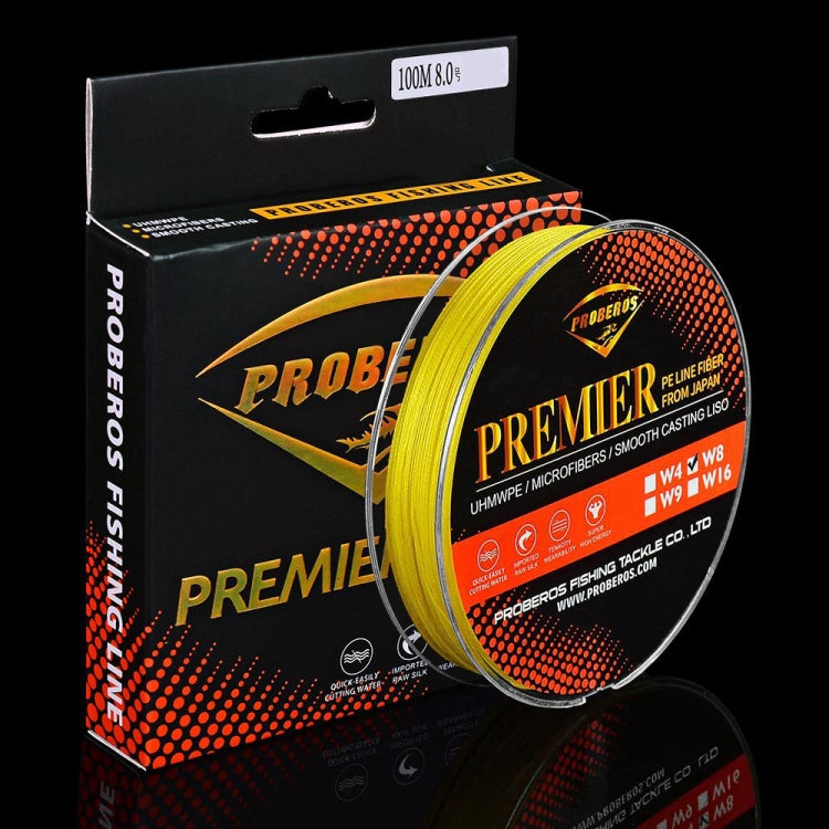 PROBEROS 8 แก้ไขเส้นปลาม้ามาเจสติก 100 ม, 6.0 / 70LB, 7.0 / 80LB, 10.0 / 100LB, 13.0 / 120LB