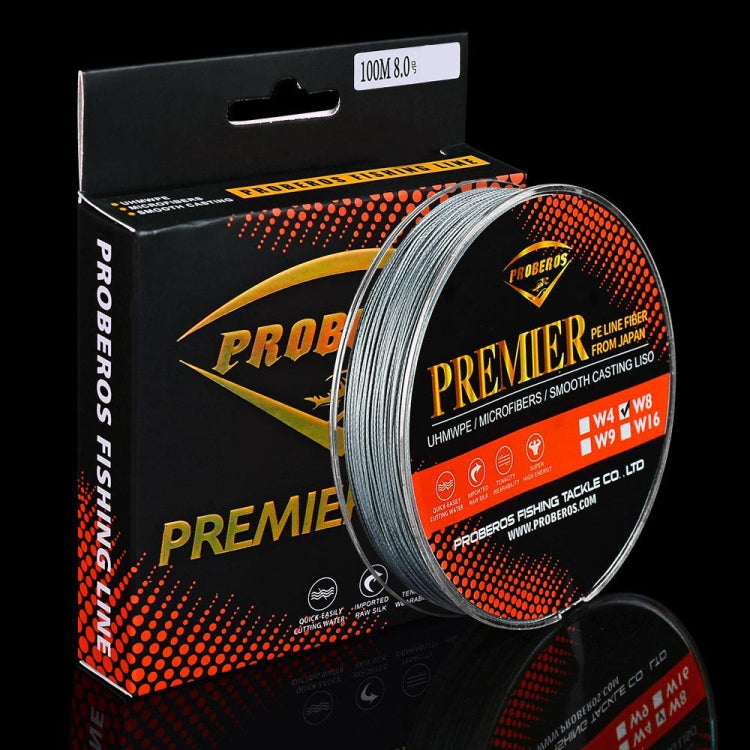 PROBEROS 8 แก้ไขเส้นปลาม้ามาเจสติก 100 ม, 6.0 / 70LB, 7.0 / 80LB, 10.0 / 100LB, 13.0 / 120LB