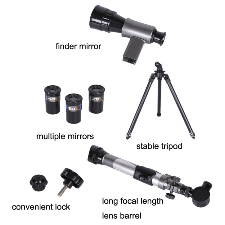 C2130 20X-40X HD กล้องโทรทรรศน์ดาราศาสตร์พร้อมช่องมองภาพหลายช่องมองภาพ, C2130