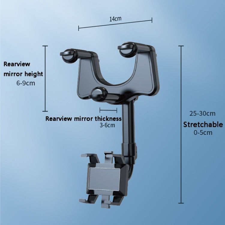 ZJ099 ที่วางโทรศัพท์กระจกมองหลังรถยนต์หมุนได้ 360 องศา, ZJ099