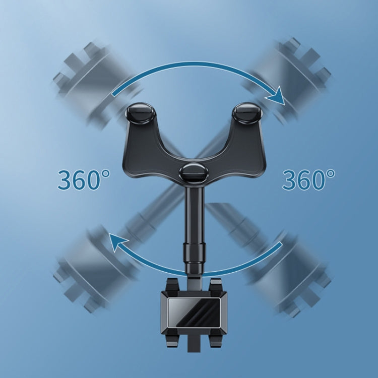 ZJ099 ที่วางโทรศัพท์กระจกมองหลังรถยนต์หมุนได้ 360 องศา, ZJ099
