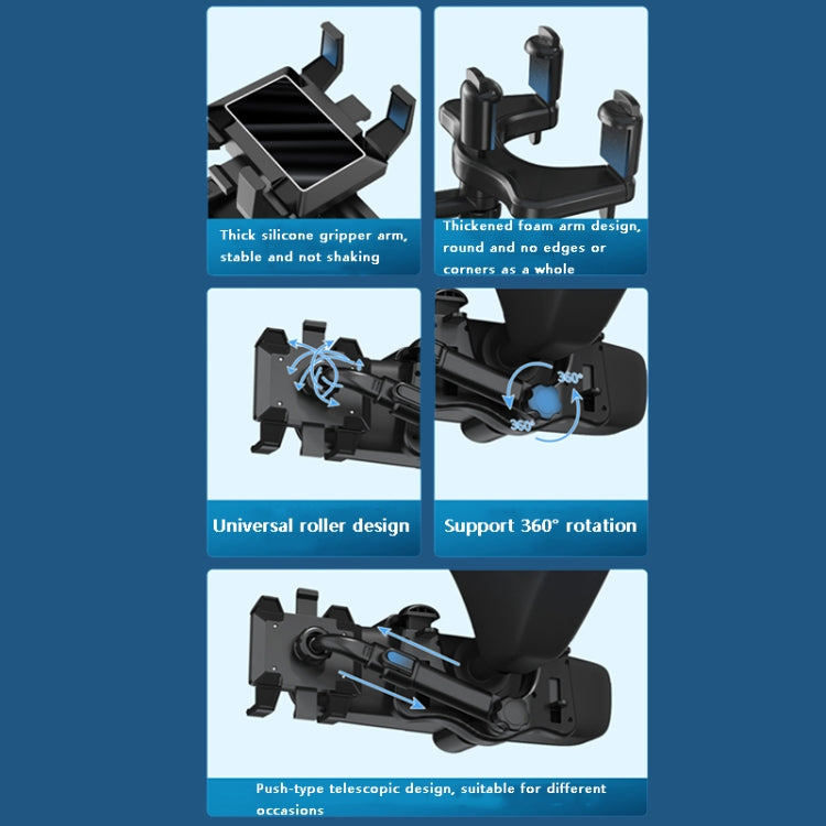 ZJ099 ที่วางโทรศัพท์กระจกมองหลังรถยนต์หมุนได้ 360 องศา, ZJ099
