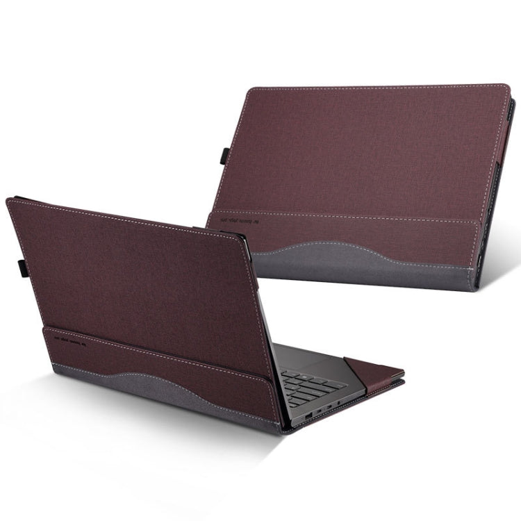 เคสป้องกันแล็ปท็อปหนัง PU สำหรับ HP Envy X360 15-BP / CN / DR / DS, สีน้ำเงิน, สีดำ, สีไวน์แดง