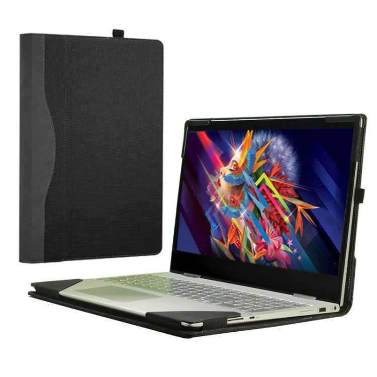 เคสป้องกันแล็ปท็อปหนัง PU สำหรับ HP Envy X360 15-BP / CN / DR / DS, สีน้ำเงิน, สีดำ, สีไวน์แดง
