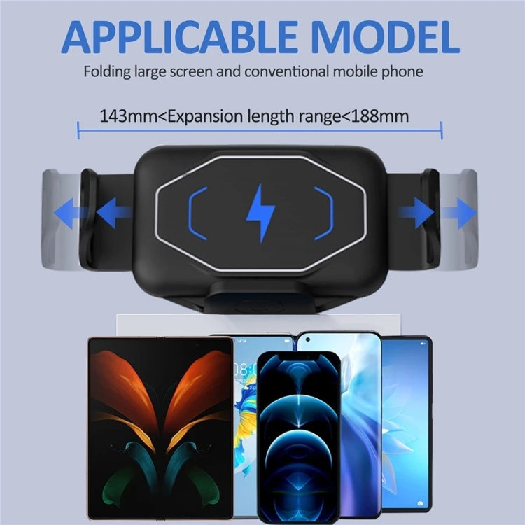 S15 15W QI Magnetic Car ที่ชาร์จไร้สายสำหรับโทรศัพท์หน้าจอพับ, S15