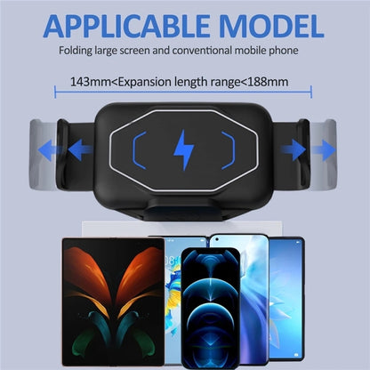 S15 15W QI Magnetic Car ที่ชาร์จไร้สายสำหรับโทรศัพท์หน้าจอพับ, S15