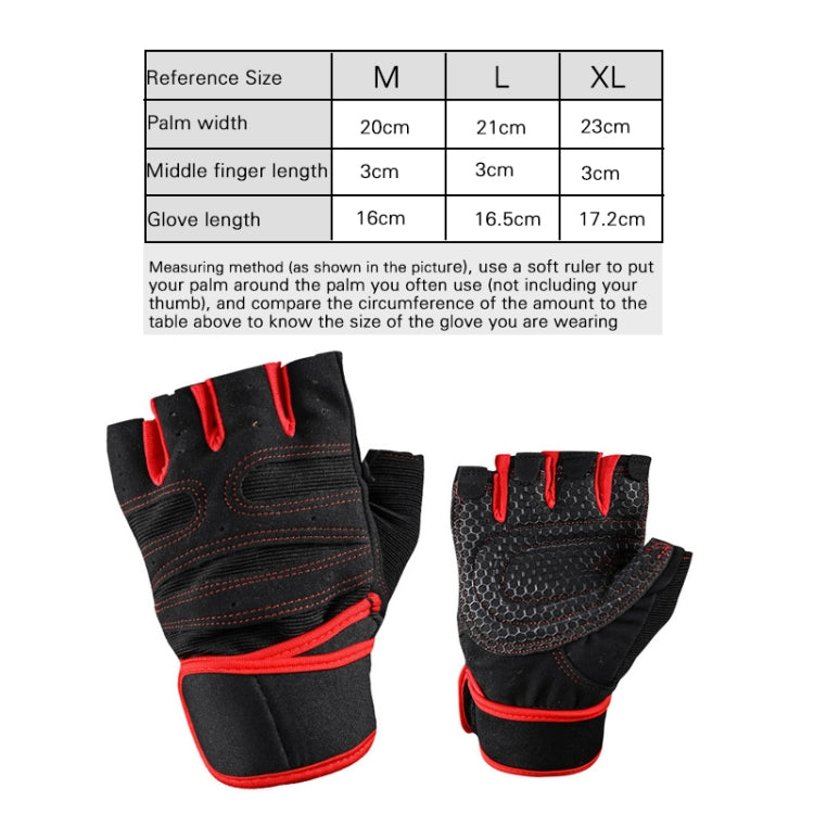 ST-2120 อุปกรณ์ออกกำลังกายยิมถุงมือกันลื่น, S, M, L, XL
