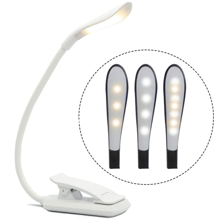 8027D-2 7 ลูกปัดป้องกันดวงตา LED อ่านหนังสือพับคลิปแสง, สีขาว, สีดำ