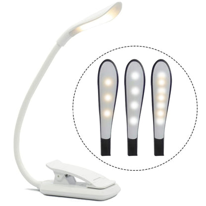 8027D-2 7 ลูกปัดป้องกันดวงตา LED อ่านหนังสือพับคลิปแสง, สีขาว, สีดำ