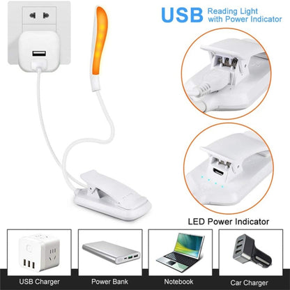 8027D-2 7 ลูกปัดป้องกันดวงตา LED อ่านหนังสือพับคลิปแสง, สีขาว, สีดำ