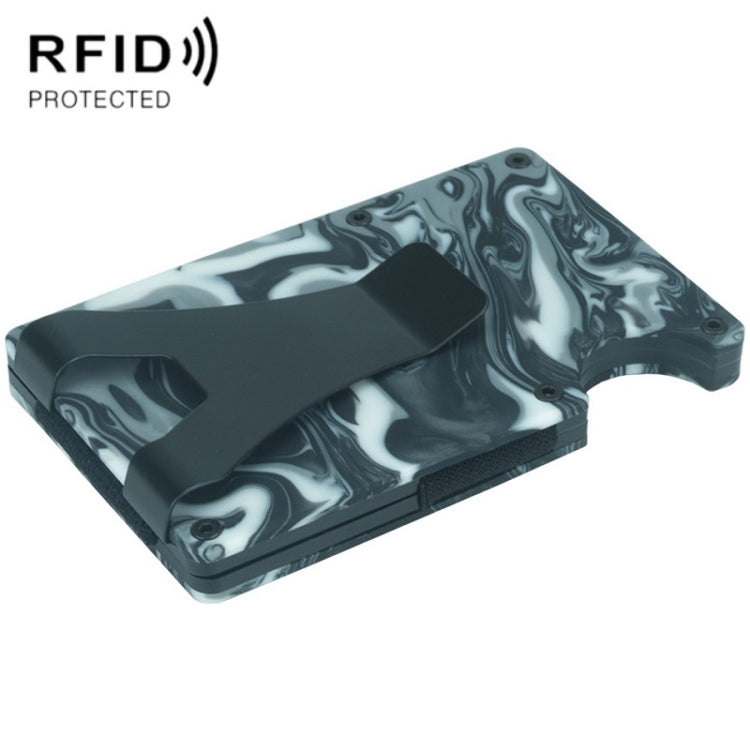 RFID Anti-Degaussing Resin ที่ใส่บัตรบางเฉียบ, สีเขียว, สีน้ำเงิน, สีดำ