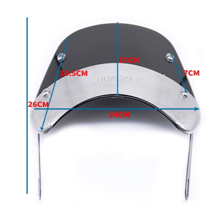 HONGPA DY-002 5-7 นิ้ว Retro Motorcycle Modified PC Windshield