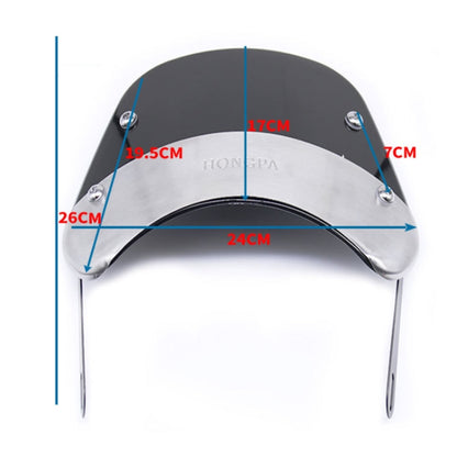 HONGPA DY-002 5-7 นิ้ว Retro Motorcycle Modified PC Windshield