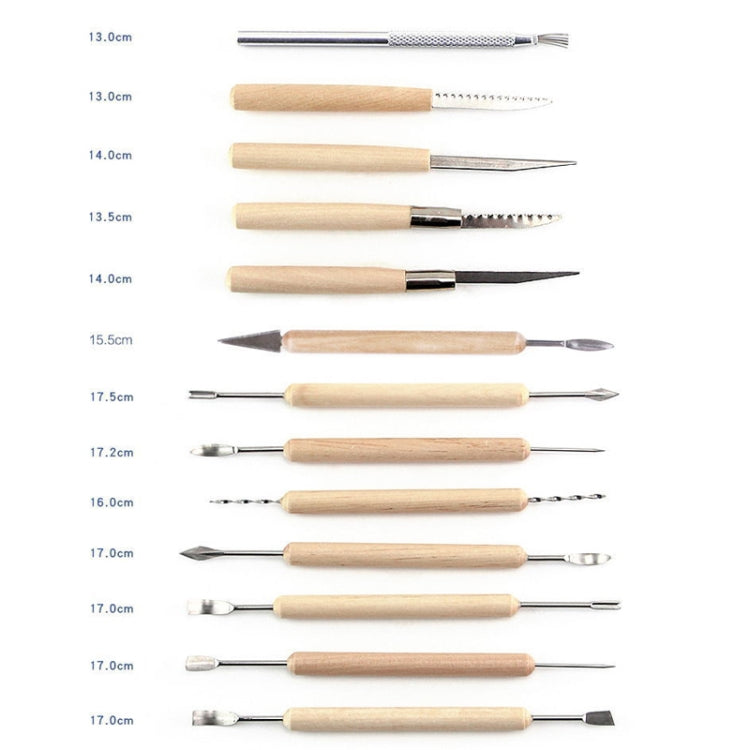ชุดรวมเครื่องมือดินเผา 43 In 1 พร้อมถุงเก็บ, 43 In 1 Clay Tool