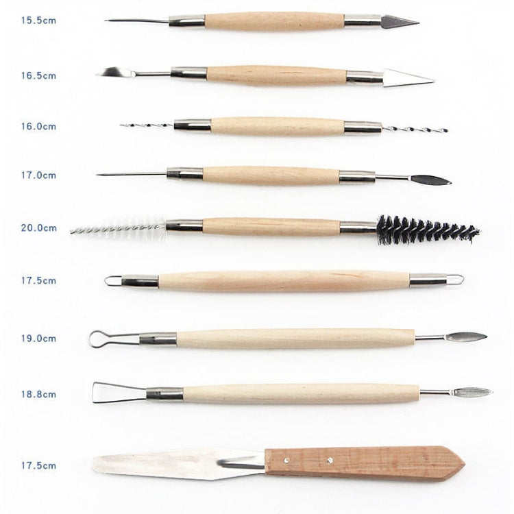 ชุดรวมเครื่องมือดินเผา 43 In 1 พร้อมถุงเก็บ, 43 In 1 Clay Tool
