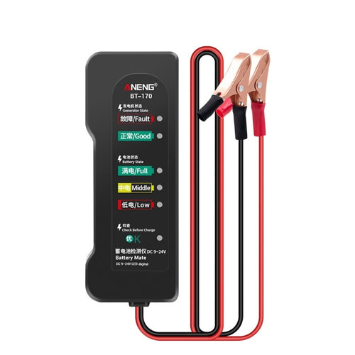ANENG BT-170 เครื่องทดสอบแบตเตอรี่รถยนต์ไฟฟ้า 12V, BT-170
