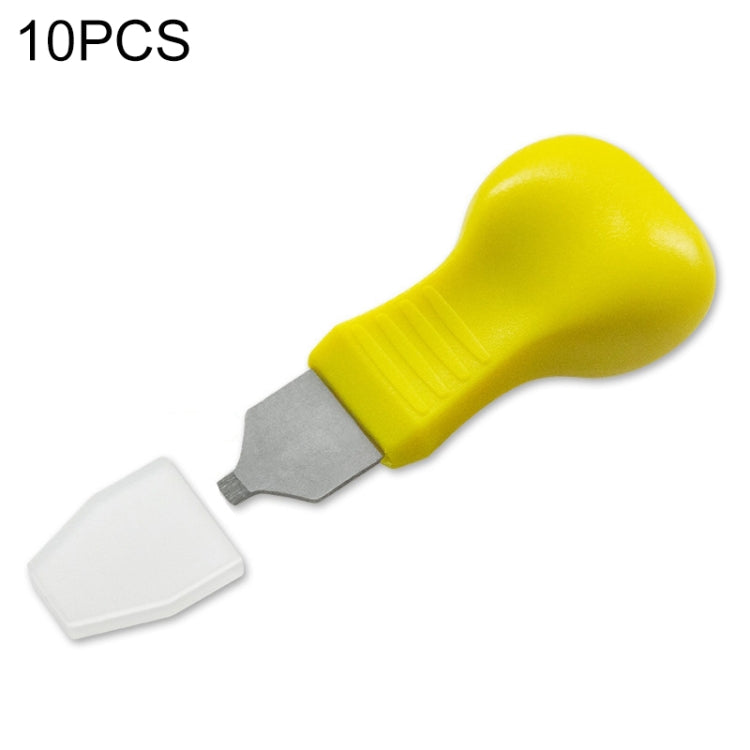 10 PCS Watch ฝาครอบด้านหลังเปิดมีดเปิดนาฬิกาสไตล์:, Yellow Narrow Mouth, Yellow Wide Mouth, Orange Flat-blade Mouth, Brown Narrow Mouth, Brown Flat-blade Mouth