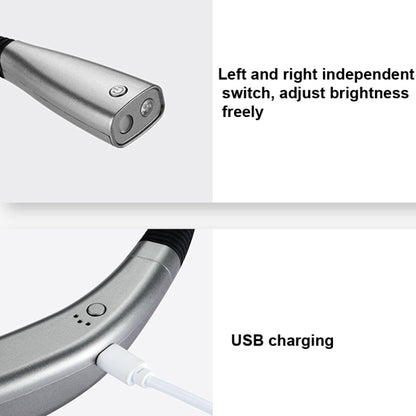 ไฟ LED ห้อยคอ Universal Hose Eye Protection ไฟอ่านหนังสือ, Space Silver, Elegant Black