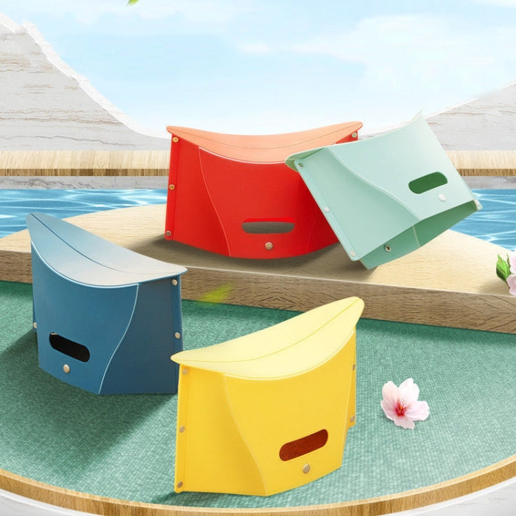 สตูลพลาสติกพับได้น้ำหนักเบาสำหรับเดินทางกลางแจ้ง, Blue, Red, Yellow, Light Green
