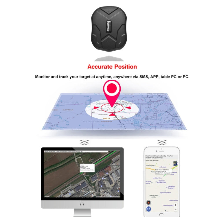 TK-905B รุ่นปรับปรุงการดูดซับแม่เหล็กที่แข็งแกร่งรถ GPS Tracker, TK-905B Enhanced Version