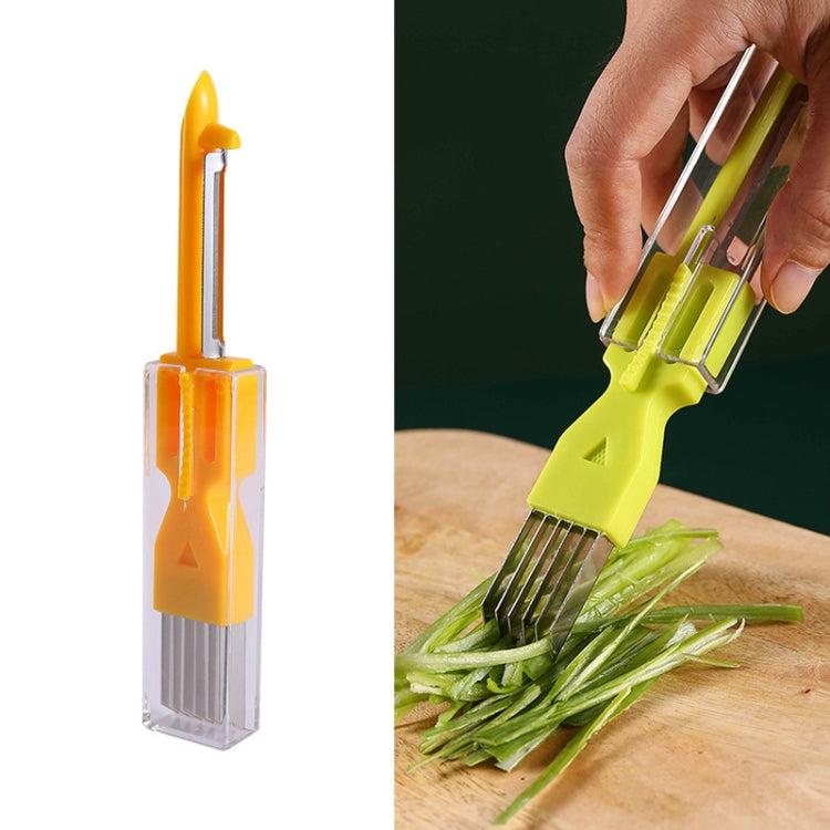 5 PCS Home Kitchen เครื่องปอกหัวหอมสีเขียวอเนกประสงค์, สีเขียว, สีเหลือง, สีส้ม