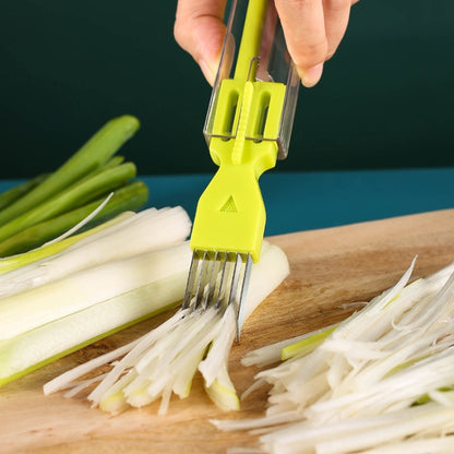 5 PCS Home Kitchen เครื่องปอกหัวหอมสีเขียวอเนกประสงค์, สีเขียว, สีเหลือง, สีส้ม