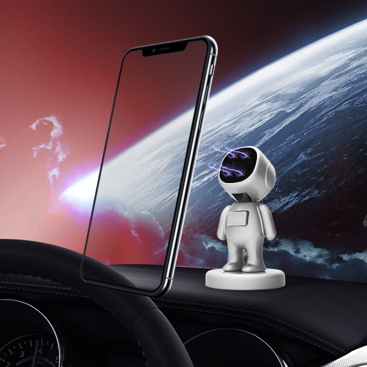 TOPFREE Astronaut Car Bracket Magnetic Adhesive Paste ตัวยึดโทรศัพท์ในรถยนต์, สีขาว, สีดำ