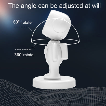 TOPFREE Astronaut Car Bracket Magnetic Adhesive Paste ตัวยึดโทรศัพท์ในรถยนต์, สีขาว, สีดำ