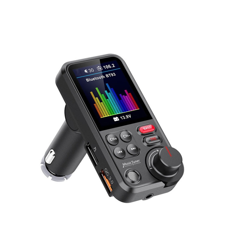 BT93 เครื่องเล่นบลูทูธ MP3 ในรถยนต์ หน้าจอสี, BT93