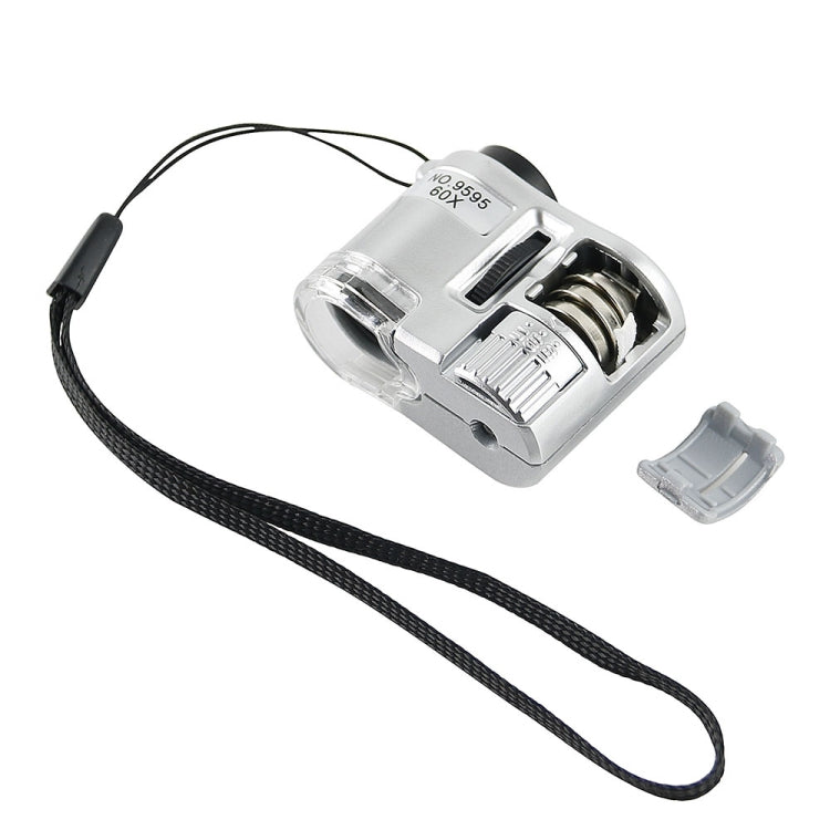 9595 60X LED Light UV Light กล้องจุลทรรศน์ขนาดเล็ก, 9595