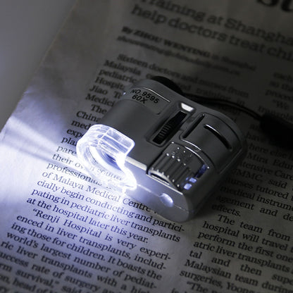 9595 60X LED Light UV Light กล้องจุลทรรศน์ขนาดเล็ก, 9595