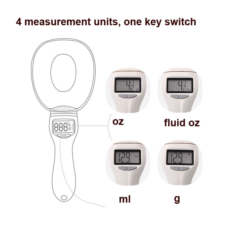 800g / 0.1g ช้อนขนาดใหญ่ เครื่องชั่งน้ำหนักอิเล็กทรอนิกส์ ขนาด เบเกอรี่ ช้อนชั่งน้ำหนักในครัว, 800g / 1g