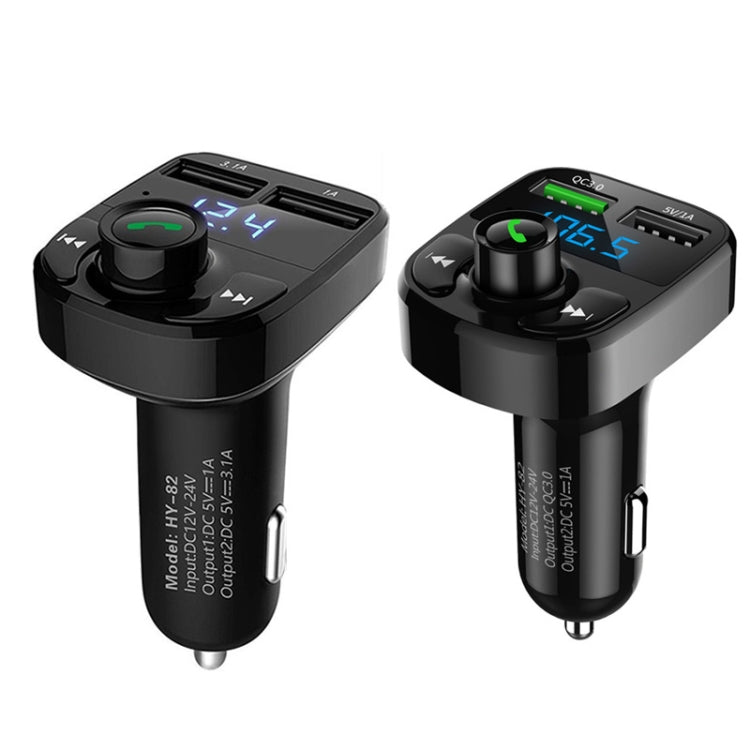 HY82 Car MP3 Bluetooth Receiver เครื่องชาร์จในรถยนต์แบบ Dual USB, HY82 Fast Charge Version