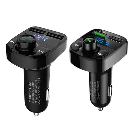 HY82 Car MP3 Bluetooth Receiver เครื่องชาร์จในรถยนต์แบบ Dual USB, HY82 Fast Charge Version