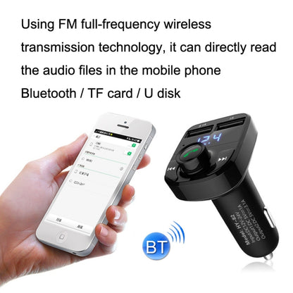 HY82 Car MP3 Bluetooth Receiver เครื่องชาร์จในรถยนต์แบบ Dual USB, HY82 Fast Charge Version